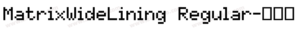 MatrixWideLining Regular字体转换